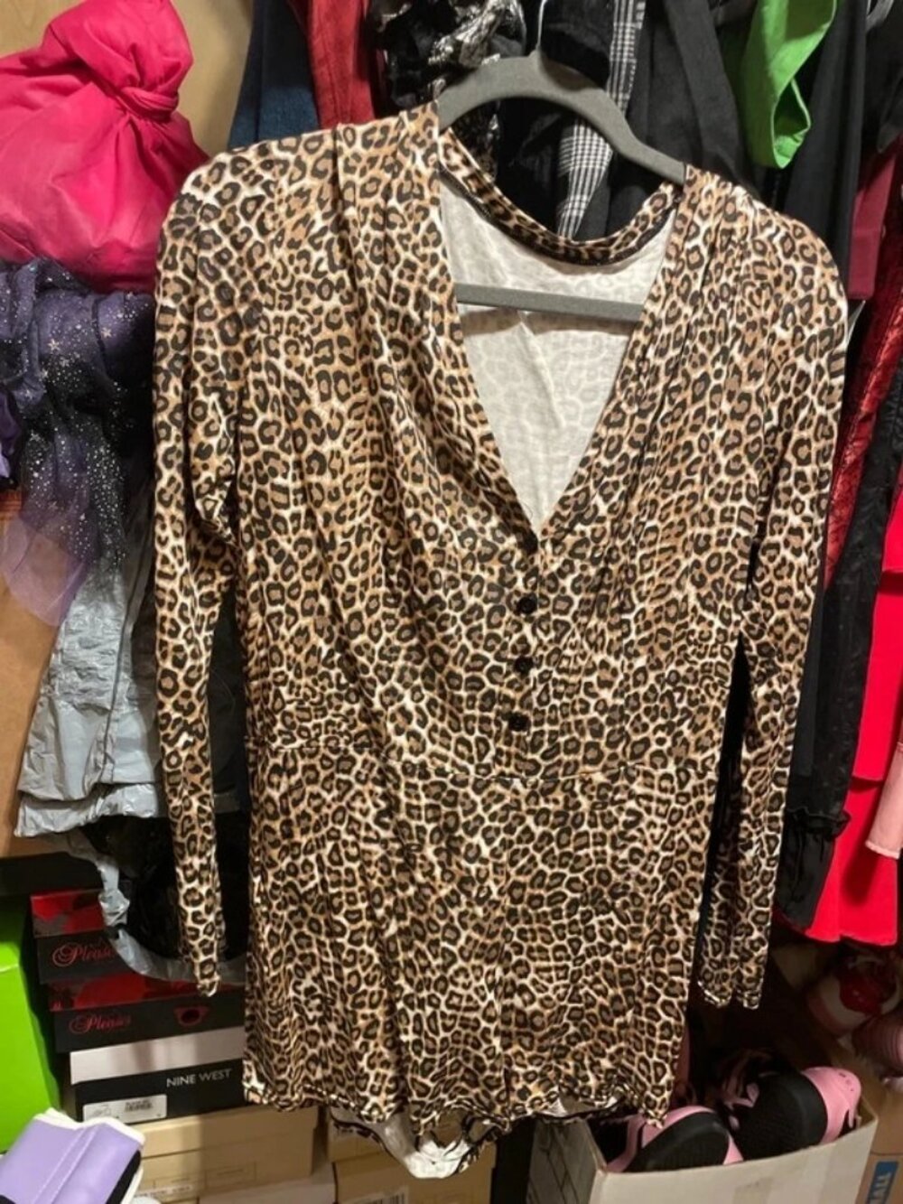 Dolls Kill Leopard Romper for Sleeping or Lounging